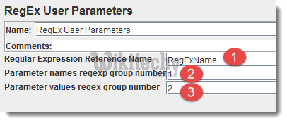  process of regex user parameters